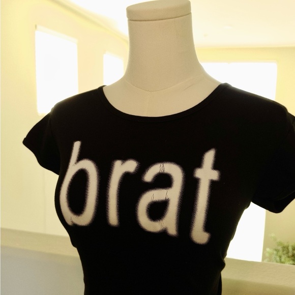 Black BRAT Crop Top - Picture 3 of 3